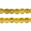 Yellow Frosted Sea Glass Beads (11mm)