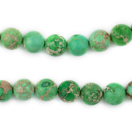 Green Aqua Sea Sediment Jasper Beads (10mm) - The Bead Chest