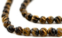 Carved Spiral Round Tiger Eye Beads (10mm) - The Bead Chest