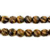 Carved Spiral Round Tiger Eye Beads (10mm)