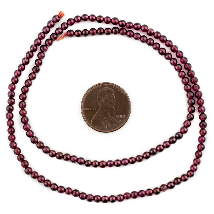 Round Garnet Beads (3mm) - The Bead Chest
