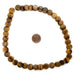 Flat Round Tiger Eye Beads (12mm) - The Bead Chest