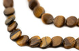 Flat Round Tiger Eye Beads (12mm) - The Bead Chest
