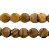 Flat Round Tiger Eye Beads (12mm)