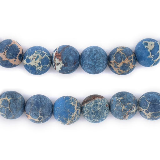 Matte Blue Sea Sediment Jasper Beads (10mm) - The Bead Chest