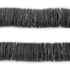 Matte Black Shell Heishi Beads (16mm)