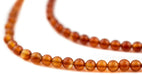 Dark Round Carnelian Beads (4mm) - The Bead Chest