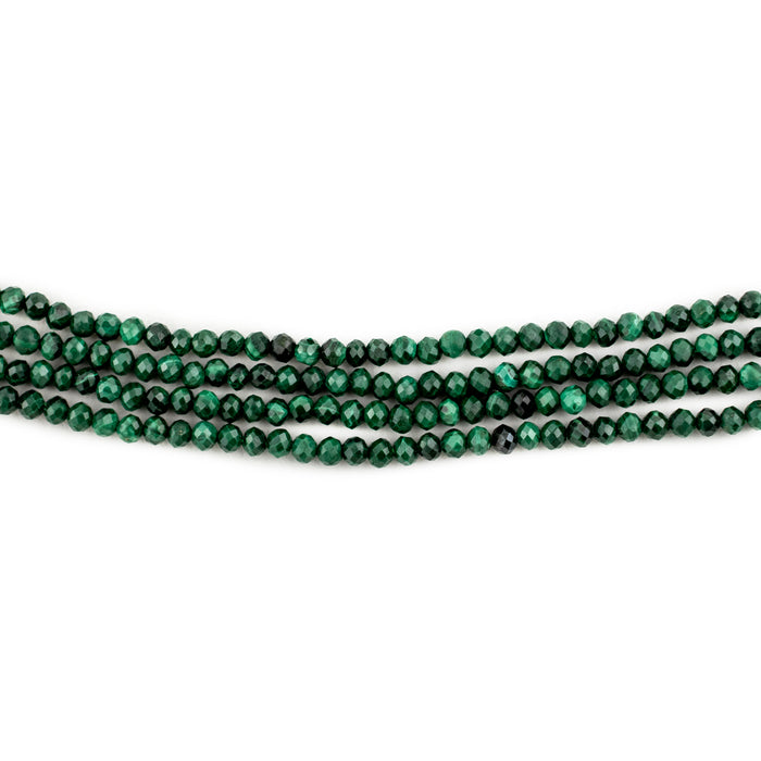 Faceted Round Malachite Beads (2mm) - The Bead Chest