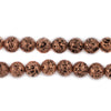 Antiqued Copper Electroplated Lava Beads (8mm)