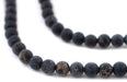 Matte Black Sea Sediment Jasper Beads (6mm) - The Bead Chest