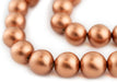 Copper Round Natural Wood Beads (24mm) - The Bead Chest