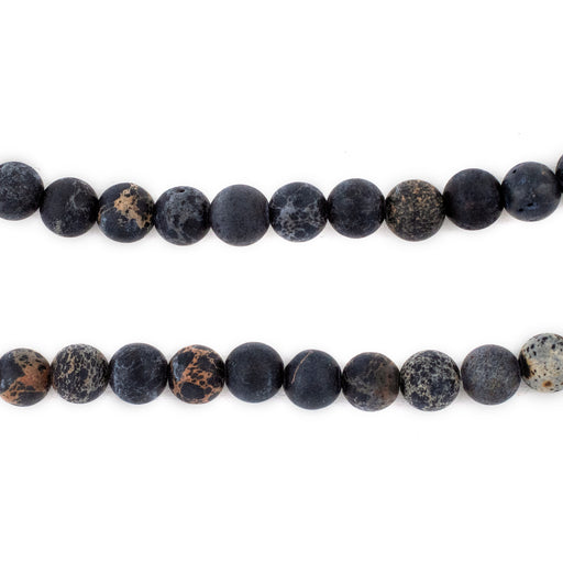 Matte Black Sea Sediment Jasper Beads (6mm) - The Bead Chest