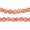 Copper Electroplated Lava Beads (8mm)