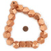 Copper Diamond Cut Natural Wood Beads (20mm) - The Bead Chest