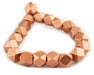 Copper Diamond Cut Natural Wood Beads (20mm) - The Bead Chest