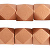 Copper Diamond Cut Natural Wood Beads (20mm)