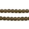 Brown Frosted Sea Glass Beads (8mm)