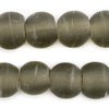 Groundhog Grey Frosted Sea Glass Beads (20mm)