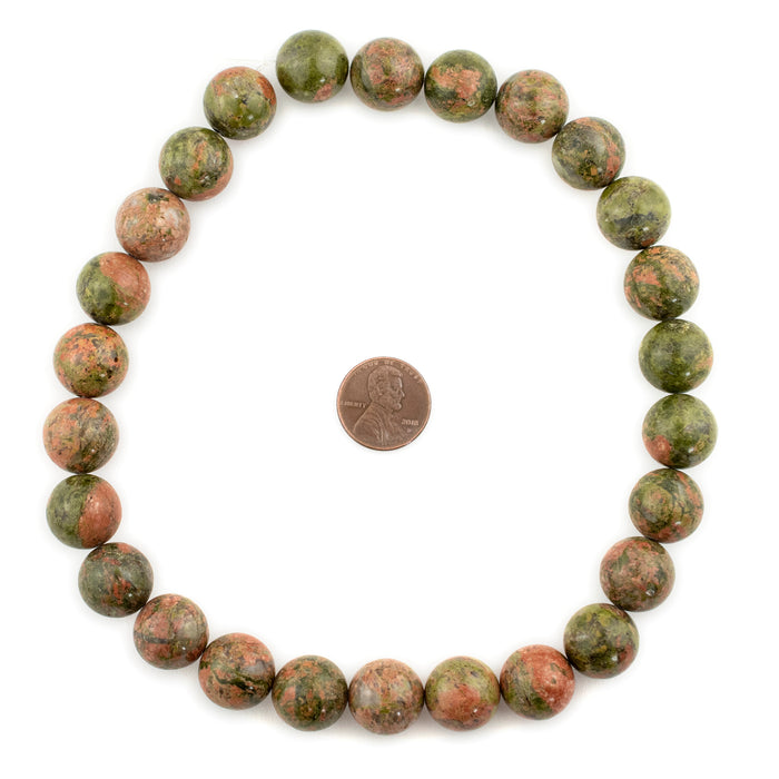 Round Unakite Beads (15mm) - The Bead Chest