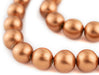 Copper Round Natural Wood Beads (20mm) - The Bead Chest