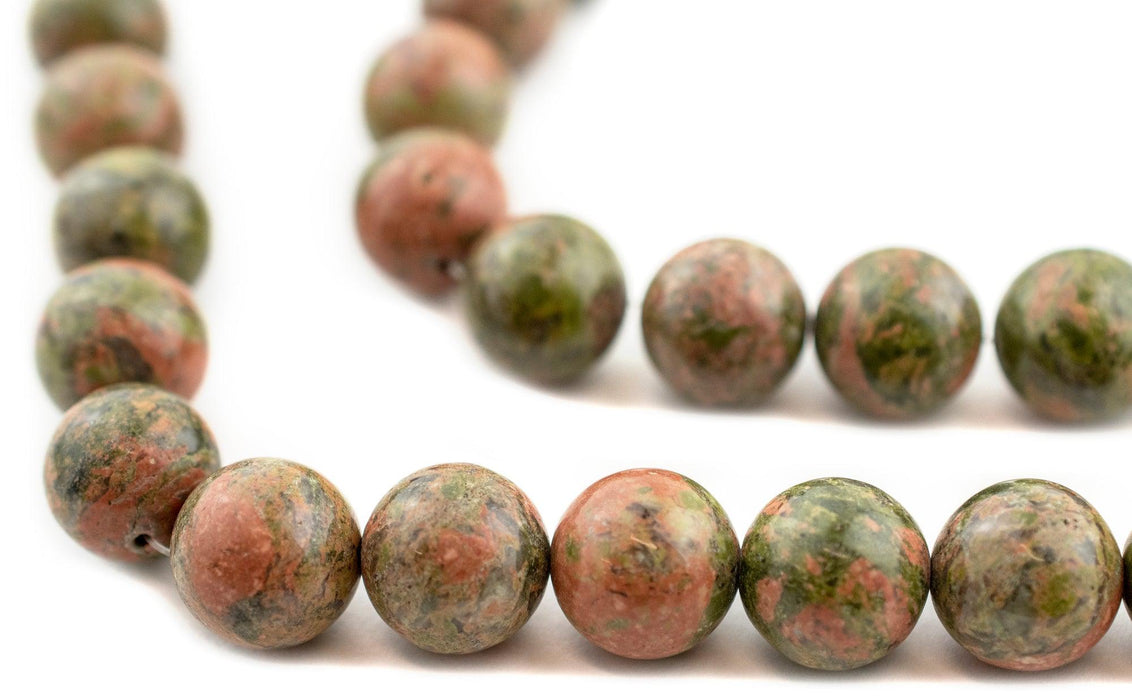 Round Unakite Beads (15mm) - The Bead Chest