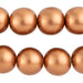 Copper Round Natural Wood Beads (20mm) - The Bead Chest