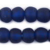 Dark Sapphire Recycled Glass Beads (18mm)