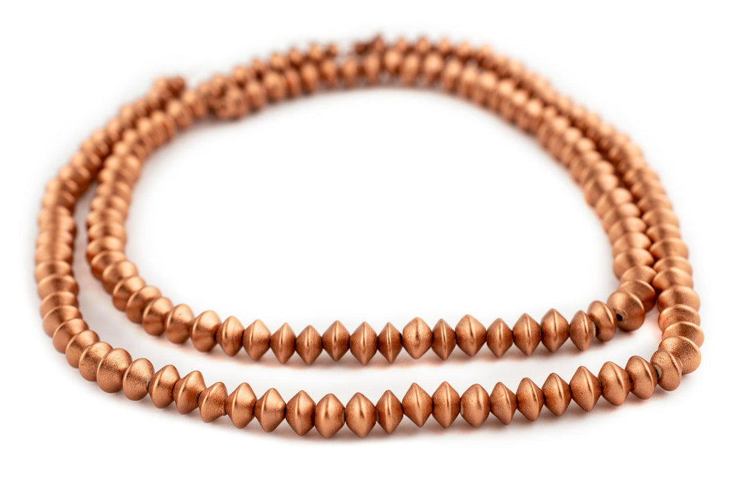 Copper Bicone Natural Wood Beads (5x8mm) - The Bead Chest