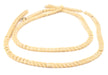 Pastel Yellow Flat Interlocking Snake Agate Beads (6mm) - The Bead Chest