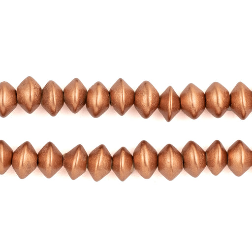 Copper Bicone Natural Wood Beads (5x8mm)