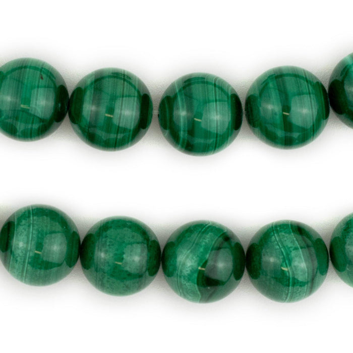 Round Malachite Beads (14mm) - The Bead Chest
