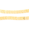 Pastel Yellow Flat Interlocking Snake Agate Beads (6mm)