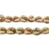 Interlocking Crescent Unakite Beads (8x4mm)