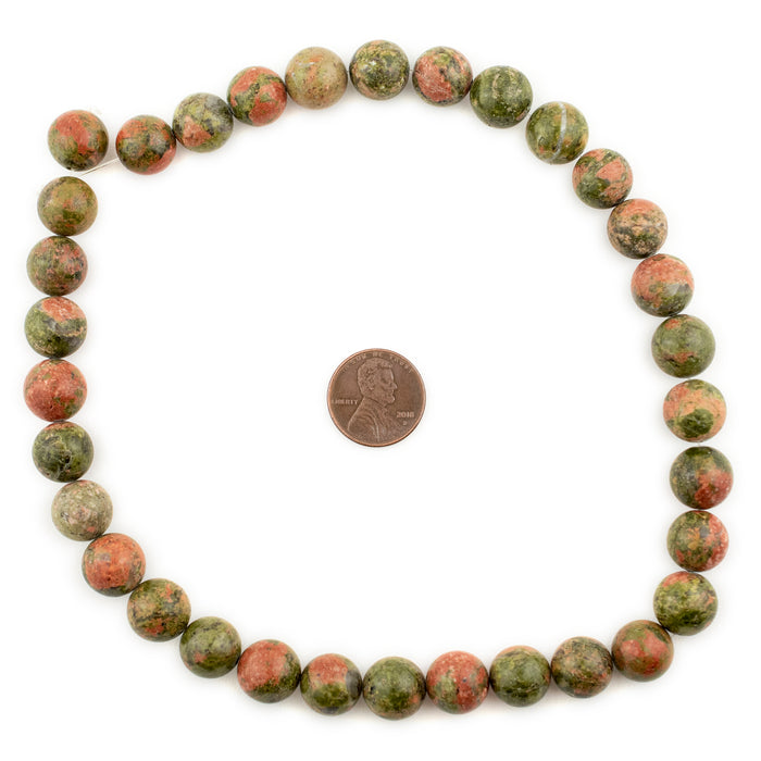 Round Unakite Beads (12mm) - The Bead Chest
