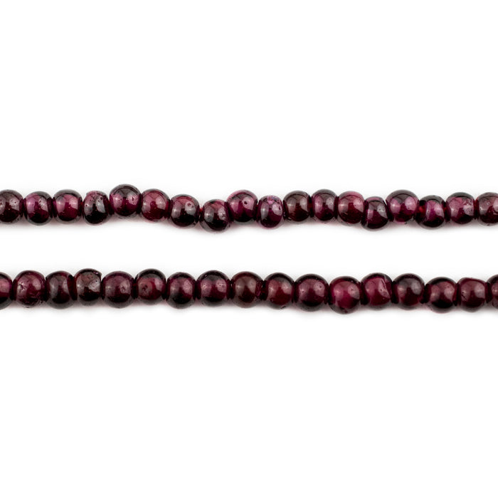 Round Almandine Garnet Beads (3-4mm) - The Bead Chest