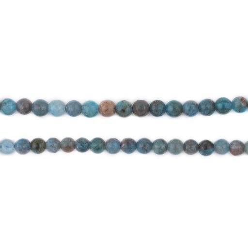 Round Blue Apatite Beads (3-4mm) - The Bead Chest