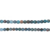 Round Blue Apatite Beads (3-4mm)