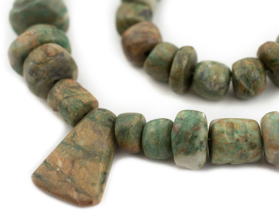Fancy Mayan Jade Beads with Pendant — The Bead Chest