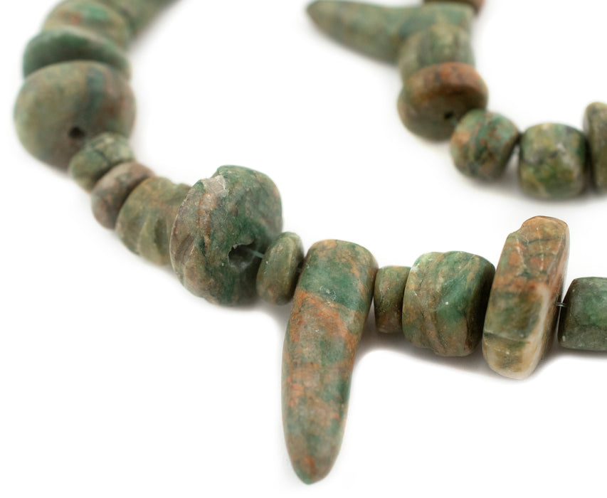 Fancy Mayan Jade Beads with Pendant - The Bead Chest