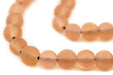 Pale Orange Frosted Sea Glass Beads (11mm) - The Bead Chest