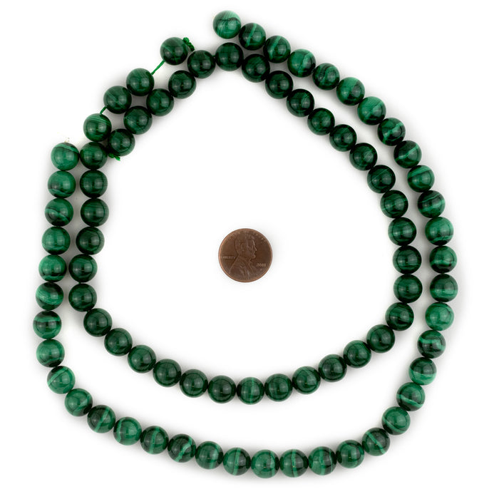 Round Malachite Beads (10mm) - The Bead Chest