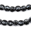 Black & White Venetian-Style Skunk Beads (10mm)