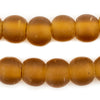 Amber Frosted Sea Glass Beads (16mm)
