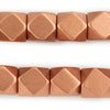Copper Diamond Cut Natural Wood Beads (15mm)