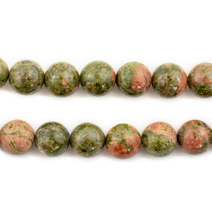 Round Unakite Beads (10mm) - The Bead Chest