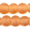 Orange Frosted Sea Glass Beads (18mm)