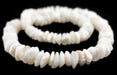 White Banded Agate Disk Beads (10-16mm) - The Bead Chest