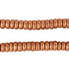 Copper Disk Natural Wood Beads (4x8mm)
