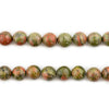 Round Unakite Beads (8mm)