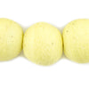 Jumbo Pastel Yellow Opaque Recycled Glass Beads (29mm)